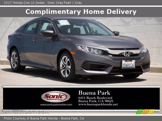 2017 Honda Civic LX Sedan in Sonic Gray Pearl