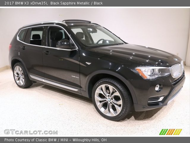 2017 BMW X3 xDrive35i in Black Sapphire Metallic