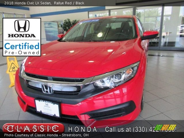 2018 Honda Civic LX Sedan in Rallye Red