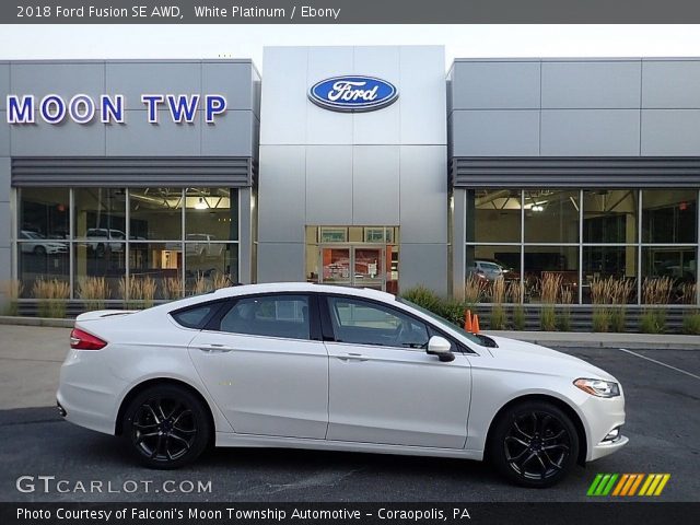 2018 Ford Fusion SE AWD in White Platinum