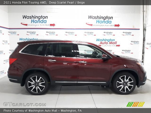 2021 Honda Pilot Touring AWD in Deep Scarlet Pearl