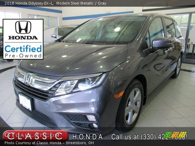 2018 Honda Odyssey EX-L in Modern Steel Metallic