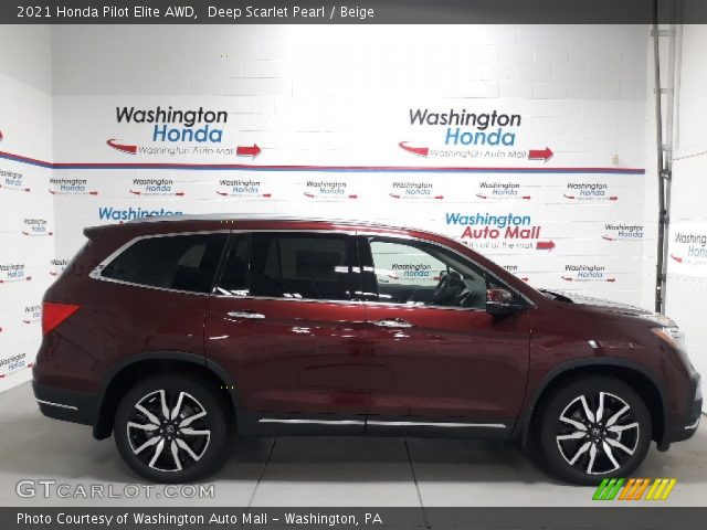 2021 Honda Pilot Elite AWD in Deep Scarlet Pearl