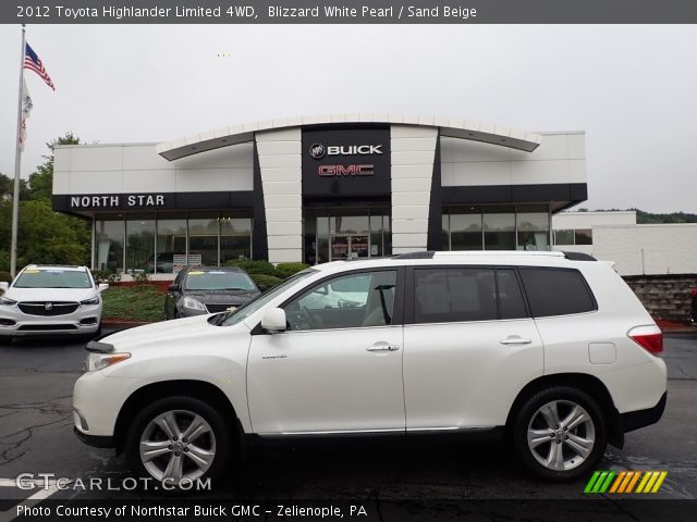 2012 Toyota Highlander Limited 4WD in Blizzard White Pearl