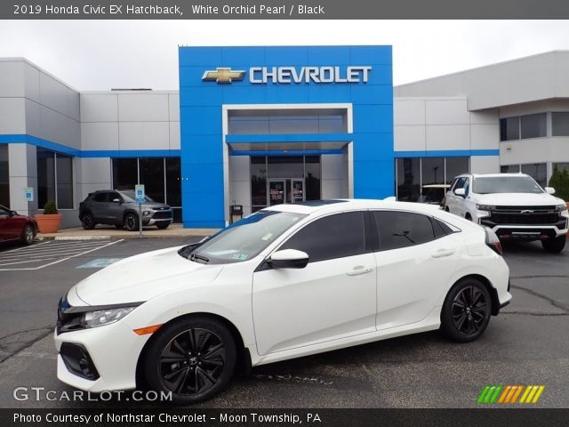 2019 Honda Civic EX Hatchback in White Orchid Pearl