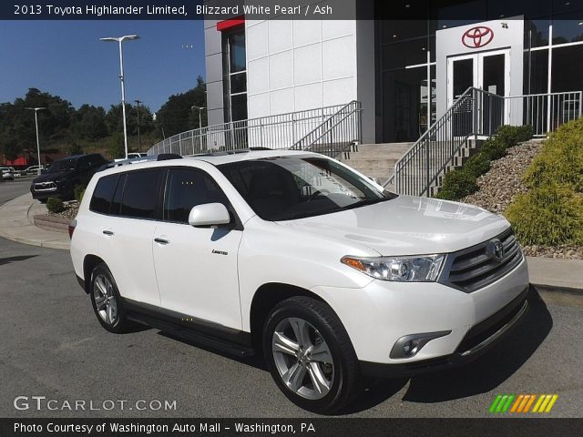 2013 Toyota Highlander Limited in Blizzard White Pearl