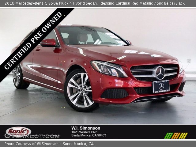 2018 Mercedes-Benz C 350e Plug-in Hybrid Sedan in designo Cardinal Red Metallic