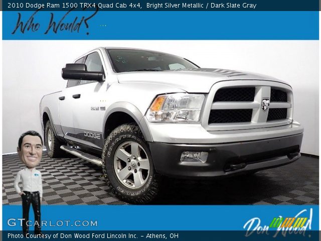 2010 Dodge Ram 1500 TRX4 Quad Cab 4x4 in Bright Silver Metallic