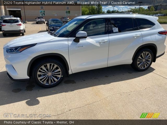 2020 Toyota Highlander Hybrid Platinum AWD in Blizzard White Pearl