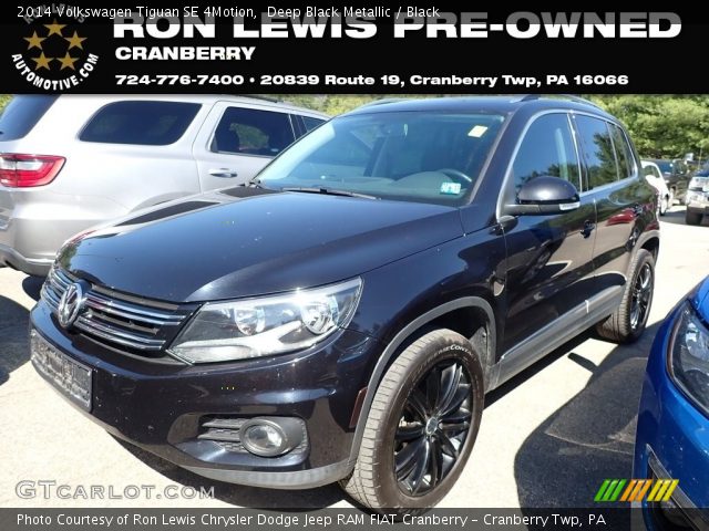 2014 Volkswagen Tiguan SE 4Motion in Deep Black Metallic