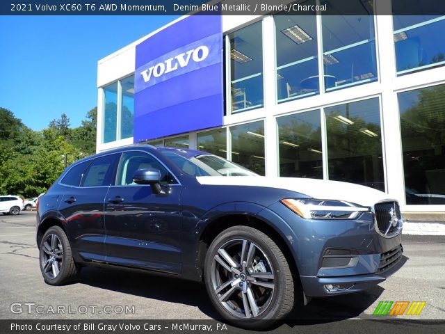 2021 Volvo XC60 T6 AWD Momentum in Denim Blue Metallic