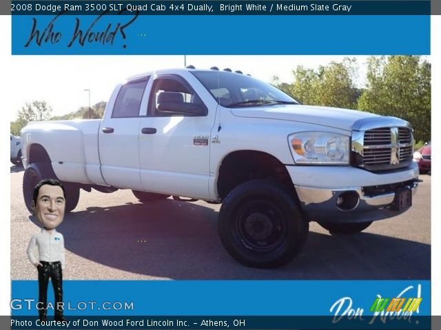 2008 Dodge Ram 3500 SLT Quad Cab 4x4 Dually in Bright White