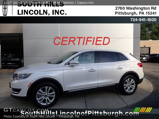 2017 Lincoln MKX Premier AWD in White Platinum