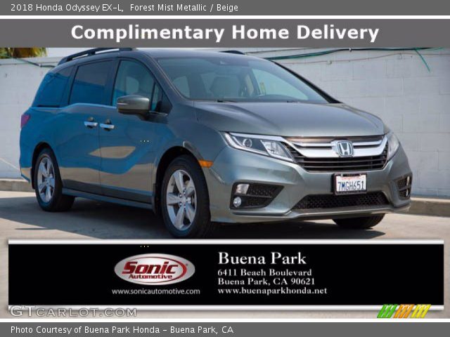 2018 Honda Odyssey EX-L in Forest Mist Metallic