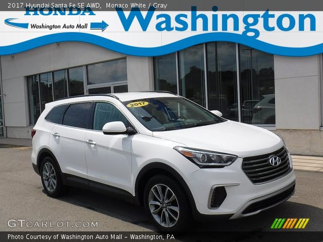 2017 Hyundai Santa Fe SE AWD in Monaco White
