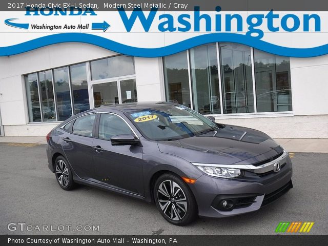 2017 Honda Civic EX-L Sedan in Modern Steel Metallic