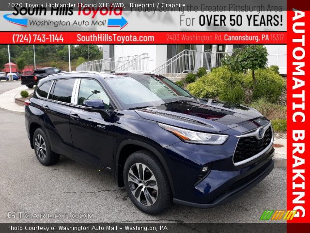 2020 Toyota Highlander Hybrid XLE AWD in Blueprint