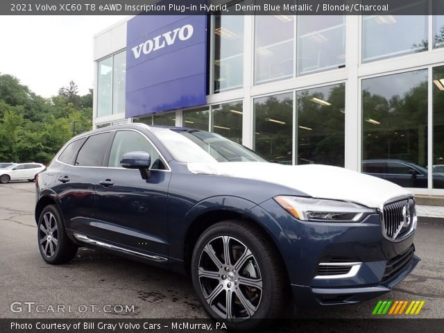 2021 Volvo XC60 T8 eAWD Inscription Plug-in Hybrid in Denim Blue Metallic