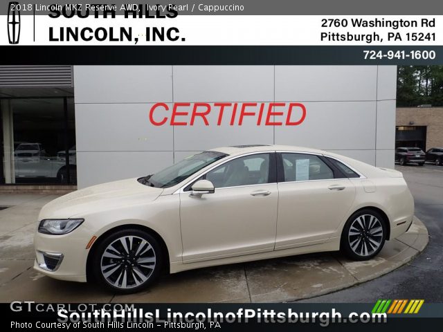 2018 Lincoln MKZ Reserve AWD in Ivory Pearl