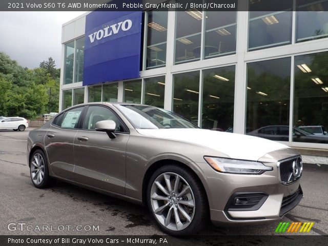 2021 Volvo S60 T6 AWD Momentum in Pebble Gray Metallic