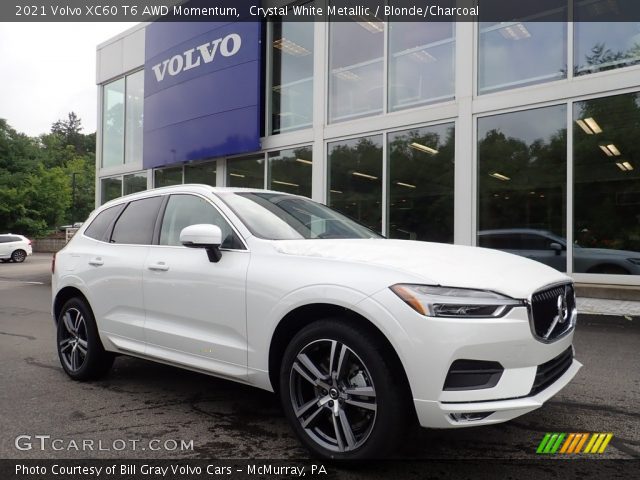 2021 Volvo XC60 T6 AWD Momentum in Crystal White Metallic