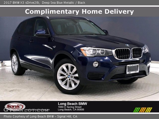 2017 BMW X3 sDrive28i in Deep Sea Blue Metallic