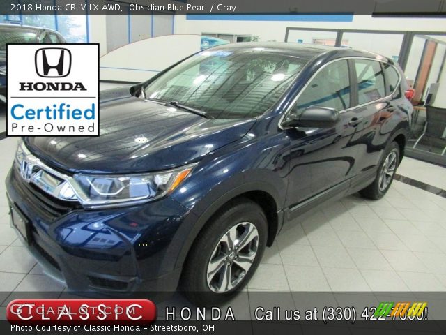2018 Honda CR-V LX AWD in Obsidian Blue Pearl