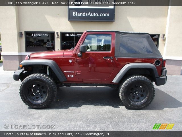 2008 Jeep Wrangler X 4x4 in Red Rock Crystal Pearl