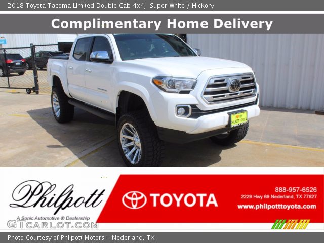 2018 Toyota Tacoma Limited Double Cab 4x4 in Super White