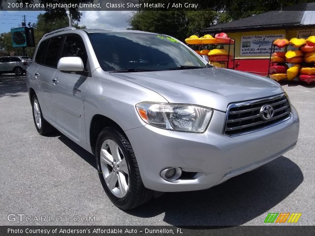 2008 Toyota Highlander Limited in Classic Silver Metallic