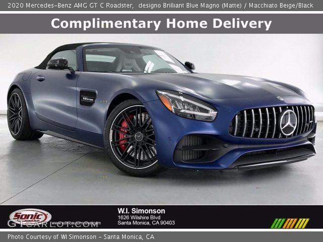 2020 Mercedes-Benz AMG GT C Roadster in designo Brilliant Blue Magno (Matte)