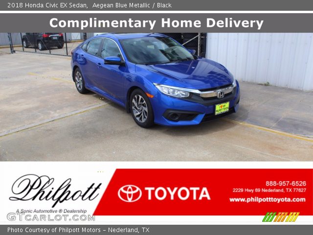 2018 Honda Civic EX Sedan in Aegean Blue Metallic