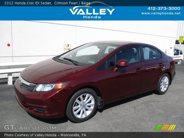 2012 Honda Civic EX Sedan in Crimson Pearl