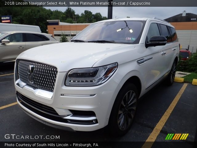 2018 Lincoln Navigator Select 4x4 in White Platinum Metallic Tri-coat