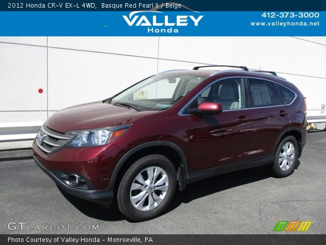 2012 Honda CR-V EX-L 4WD in Basque Red Pearl II