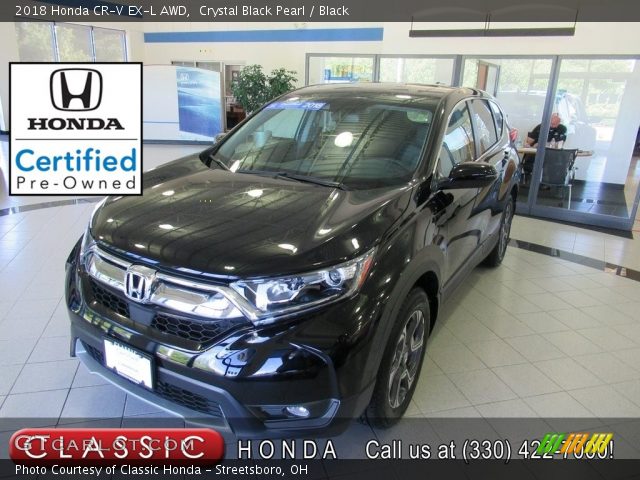 2018 Honda CR-V EX-L AWD in Crystal Black Pearl