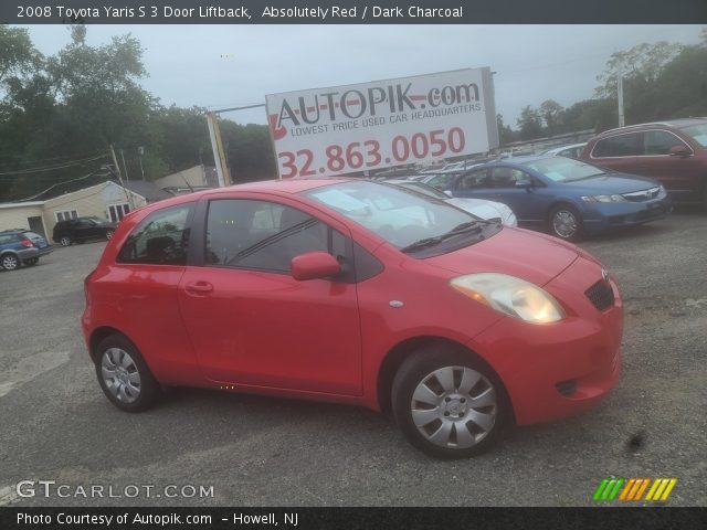 2008 Toyota Yaris S 3 Door Liftback in Absolutely Red