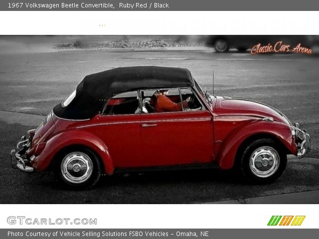 1967 Volkswagen Beetle Convertible in Ruby Red