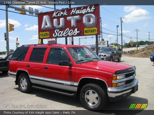 Victory Red 1996 Chevrolet Tahoe Lt 4x4 Gray Interior