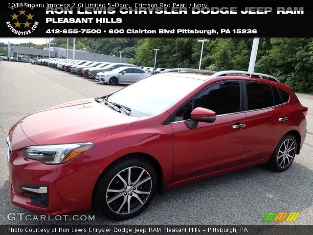 2018 Subaru Impreza 2.0i Limited 5-Door in Crimson Red Pearl
