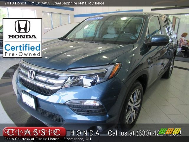 2018 Honda Pilot EX AWD in Steel Sapphire Metallic