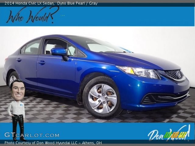 2014 Honda Civic LX Sedan in Dyno Blue Pearl
