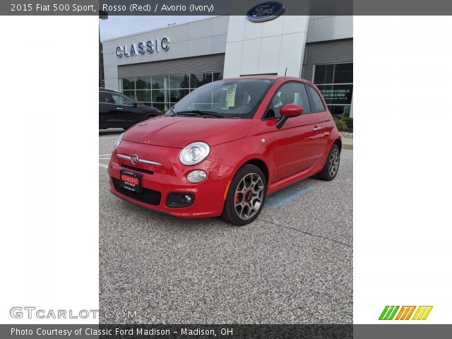 2015 Fiat 500 Sport in Rosso (Red)