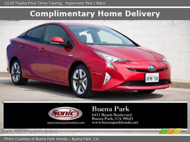 2018 Toyota Prius Three Touring in Hypersonic Red