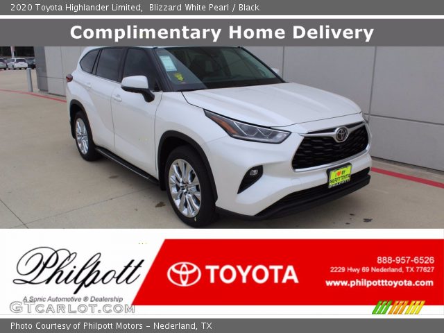 2020 Toyota Highlander Limited in Blizzard White Pearl