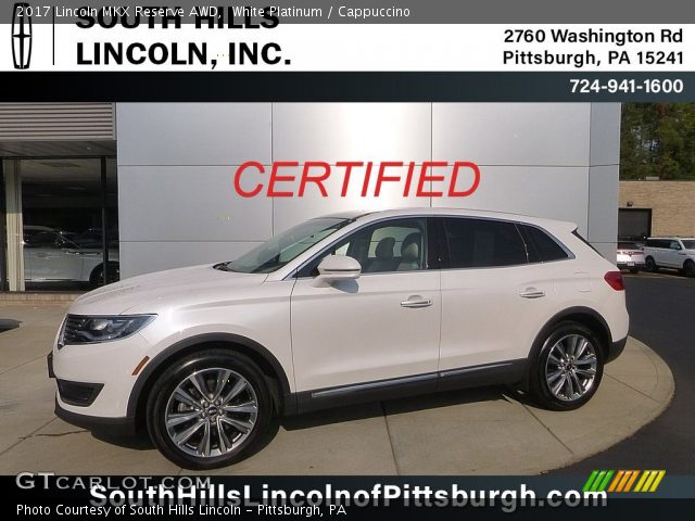 2017 Lincoln MKX Reserve AWD in White Platinum