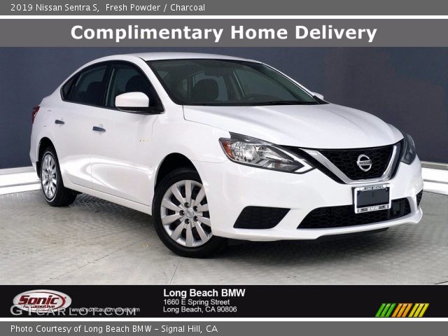2019 Nissan Sentra S in Fresh Powder