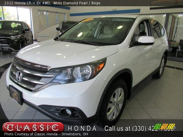 2012 Honda CR-V EX 4WD in White Diamond Pearl