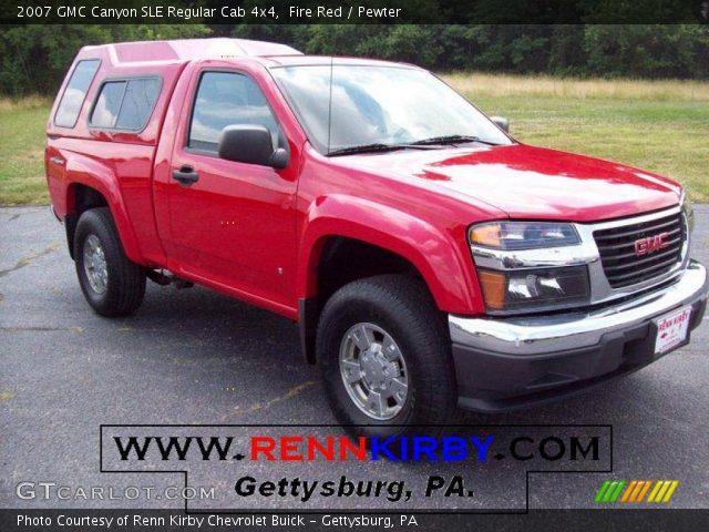 2007 GMC Canyon SLE Regular Cab 4x4 in Fire Red