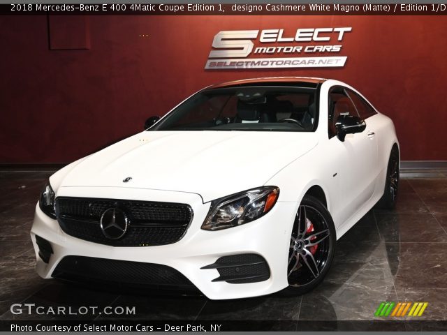 2018 Mercedes-Benz E 400 4Matic Coupe Edition 1 in designo Cashmere White Magno (Matte)